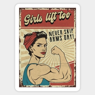 Girls lift too Sticker